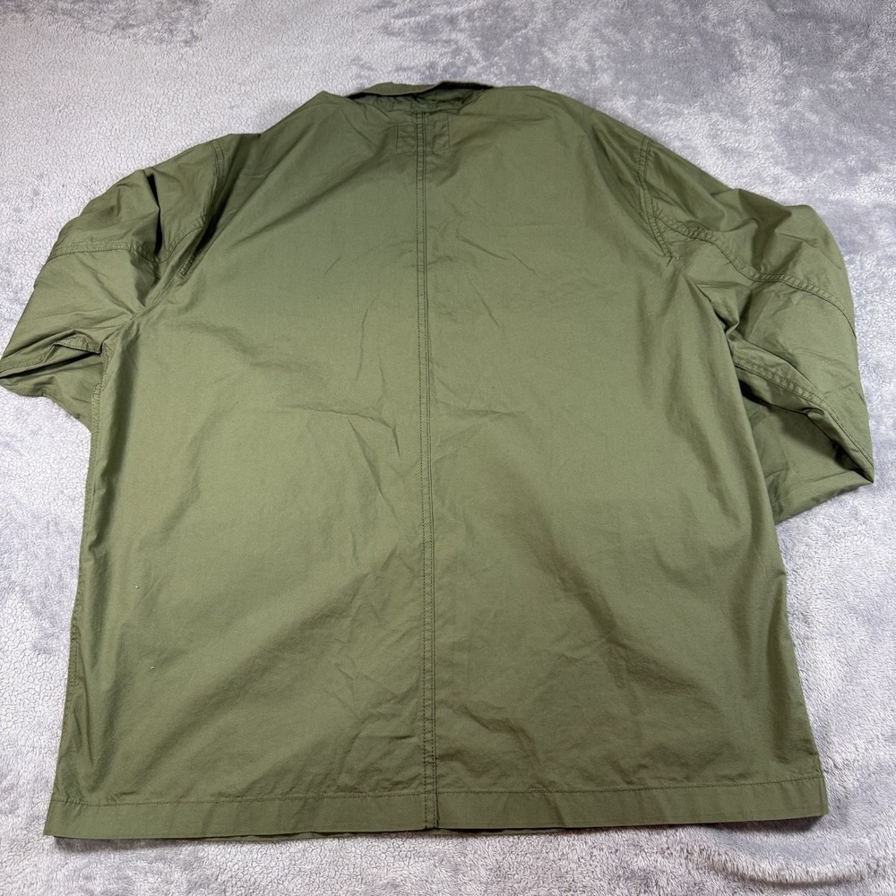 Lucky Brand Button Down Long Sleeve Shirt Jacket Shacket Sz XLarge Olive Green - Picture 2 of 11
